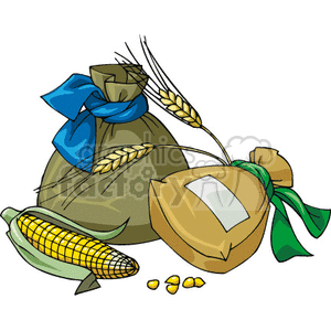 Bags of wheat clipart. Royalty-free image # 145625