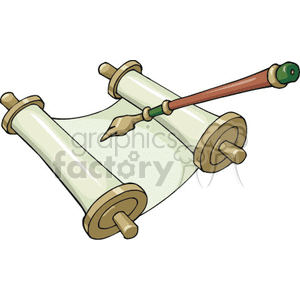 Pen and Scroll clipart. Royalty-free image # 145645