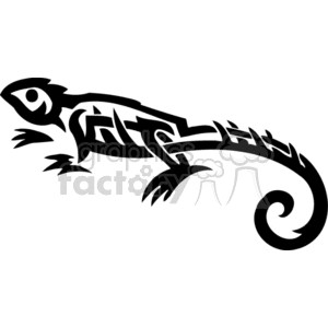 lizard lizards tribal black white vector vinyl-ready vinyl