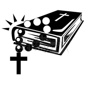 Bible with cross clipart.