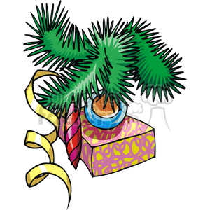 Christmas tree and gifts clipart. Commercial use image # 143384