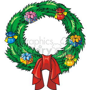 Christmas wreath clipart. Royalty-free image # 143424