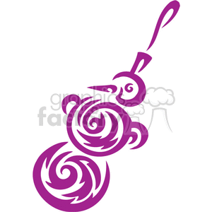 Purple Snowman Christmas Tree Ornament with a Carrot Nose clipart. Royalty-free image # 374932