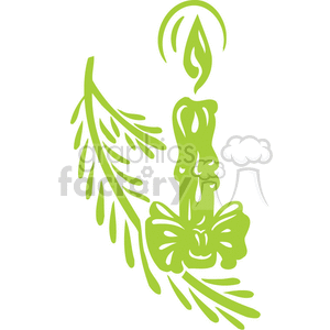 Green candle clipart. Royalty-free image # 374952
