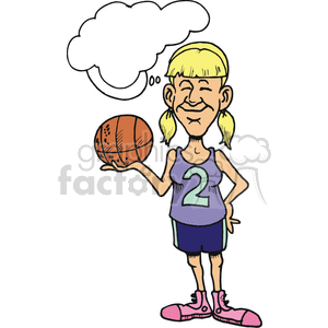 Girl basketball player clipart. Royalty-free image # 375005