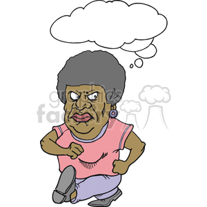 clipart - Angry black women.