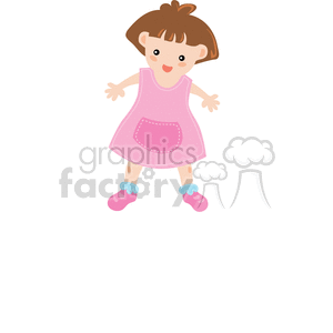 Girl playing clipart.