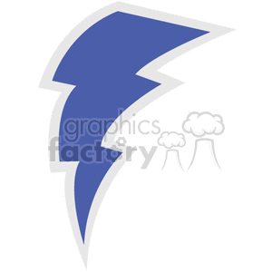 blue lightning bolt thunderbolt clipart. Royalty-free image # 376999