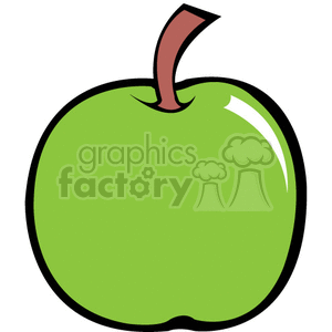 clipart - green apple.