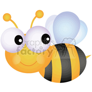 Cartoon bumble bee clipart. Commercial use image # 377050