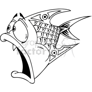frightened large mouth fish clipart. Royalty-free image # 377315