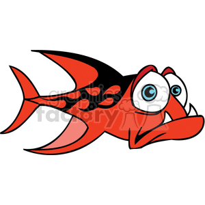 a red and black fish  clipart. Royalty-free image # 377345