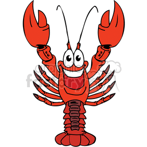 funny excited lobster  clipart. Royalty-free image # 377395