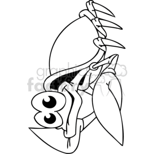 funny crab relaxing clipart. Royalty-free image # 377400