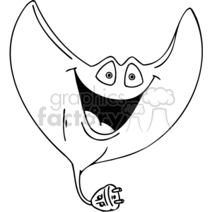 silly looking manaray with a plug on its tail clipart. Royalty-free image # 377470