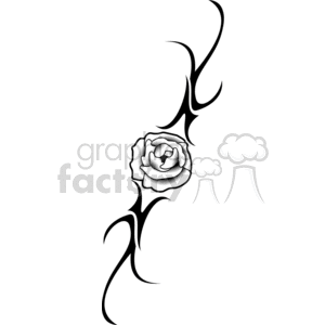 rose tattoo design clipart. Royalty-free image # 377634