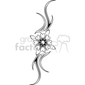 floral tattoo design clipart. Commercial use image # 377644