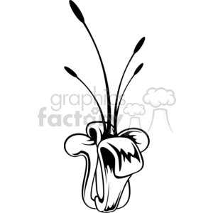 Lily tattoo clipart. Commercial use image # 377659