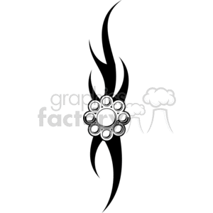 studded flower design tattoo clipart. Royalty-free image # 377699