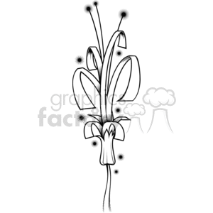 Flower and ribbon tattoo design clipart. Commercial use image # 377709