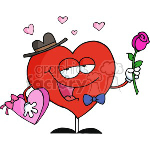 A heart giving gifts on valentine's day clipart. Royalty-free image # 377812