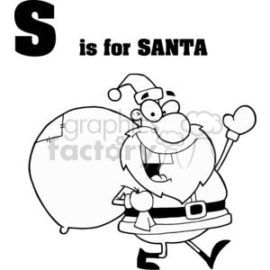 Santa with tiding of joy for all the little ones clipart. Royalty-free image # 378114