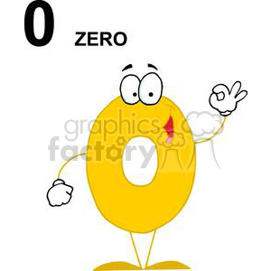 Cartoon Happy Yellow Numbers 0 clipart. Commercial use image # 378264