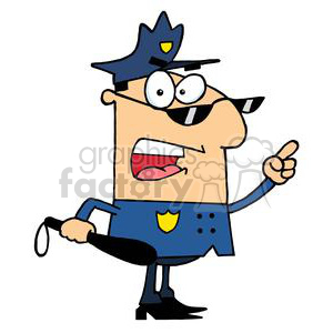 clipart RF Royalty-Free Illustration Cartoon funny character police officer cop cops law