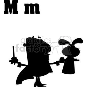 Alphabet Letter M as in Magician clipart. Commercial use image # 378434