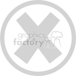 x cross crossed error oops cancel stop close circle round circled icon vector gray