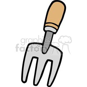 silver gardening tool with a brown handle clipart. Royalty-free image # 379955