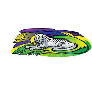 white tiger clipart. Royalty-free image # 380057