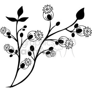 85-flowers-bw clipart. Royalty-free image # 380132