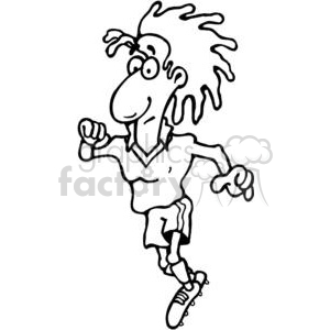 cartoon Soccer Player clipart. Royalty-free image # 380192