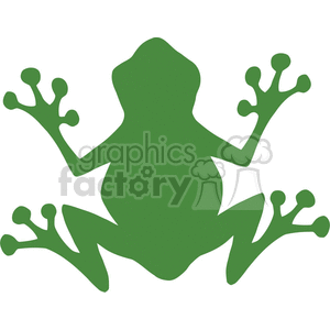 Cartoon-Frog-Green-Silhouette clipart. Royalty-free image # 381811