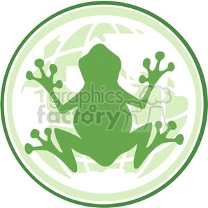 Cartoon-Frog-In-Earth-Logo clipart. Commercial use image # 381861