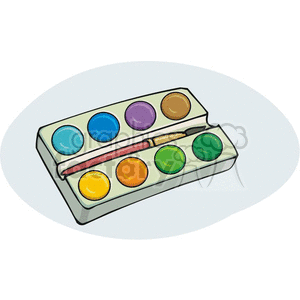 Cartoon paint palette  clipart. Royalty-free image # 382487