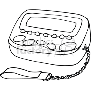 Black and white outline of a game gadget  clipart. Royalty-free image # 382663