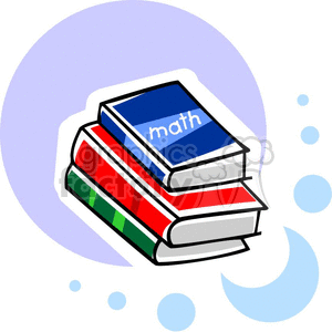 Cartoon stack of school textbooks  clipart. Royalty-free image # 382882