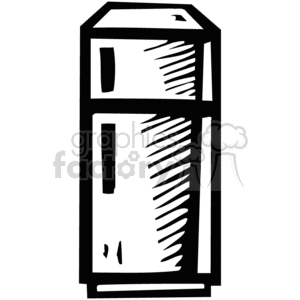 black white fridge clipart. Commercial use image # 382949