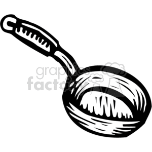 black white frying pan clipart. Commercial use image # 382984