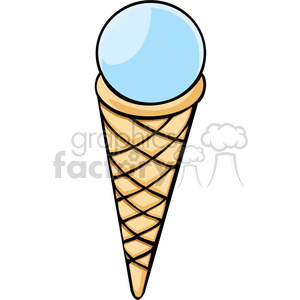 blue ice cream cone clipart. Commercial use image # 383137