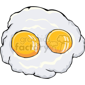 fried sunny side up eggs clipart.
