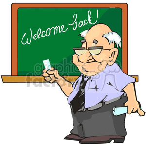 welcome back on a chalkboard clipart. Royalty-free image # 383477