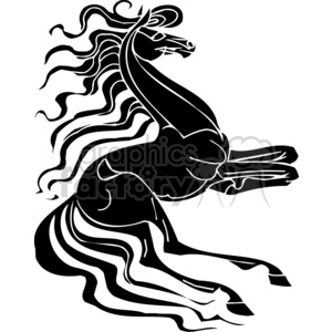 horse laying on the ground clipart. Commercial use image # 383660