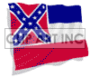 3D animated Mississippi flag clipart.