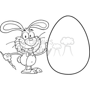 Royalty-Free-RF-Copyright-Safe-Happy-Rabbit-Painting-Easter-Egg clipart.