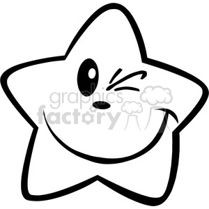 Royalty-Free-RF-Copyright-Safe-Happy-Little-Star-Winking clipart. Commercial use image # 384527