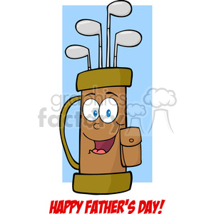 4707-Royalty-Free-RF-Copyright-Safe-Fathers-Day-Greeting-With-Golf-Bag clipart. Royalty-free image # 384547