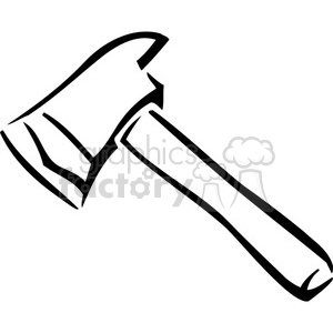 black and white axe clipart. Commercial use image # 385030
